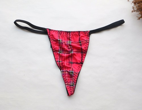 Women thong smooth plaid mini - plaid,