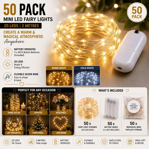 Pack mini led fairy - 50,