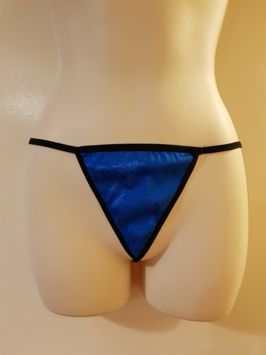 Bnwot blue satin mini - satin, string